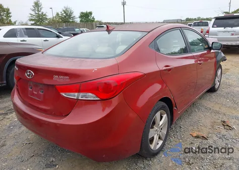 2011 Hyundai Elantra Gls (Ulsan Plant) from USA, damaged, VIN KMHDH4AE1BU089693